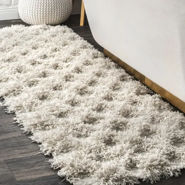 Shaggy Diamond Trellis Rug