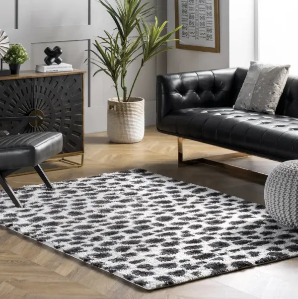 Leopard Spotted Shag Rug