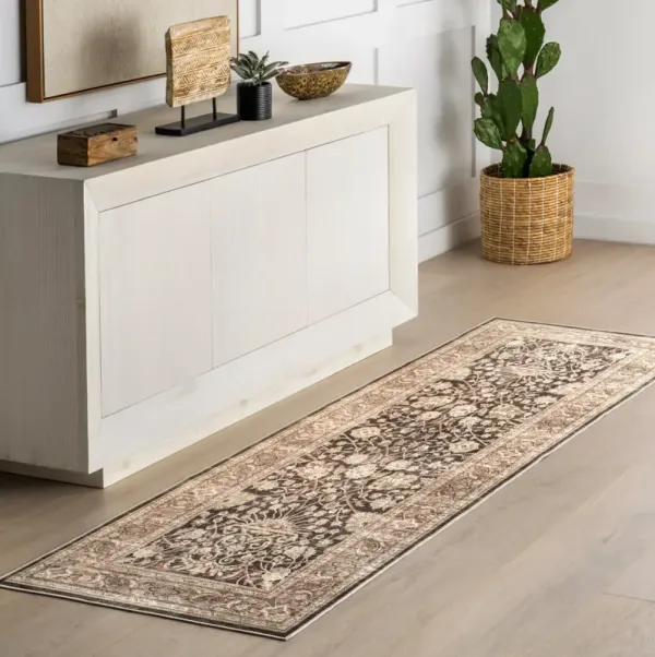 Madge Floral Spill Proof Washable Rug