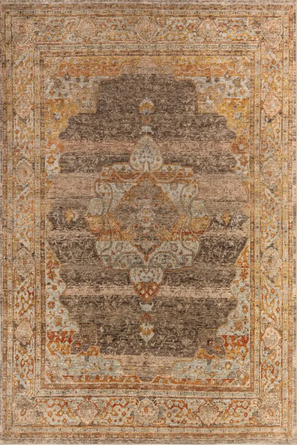 Lincoln Medallion Washable Rug