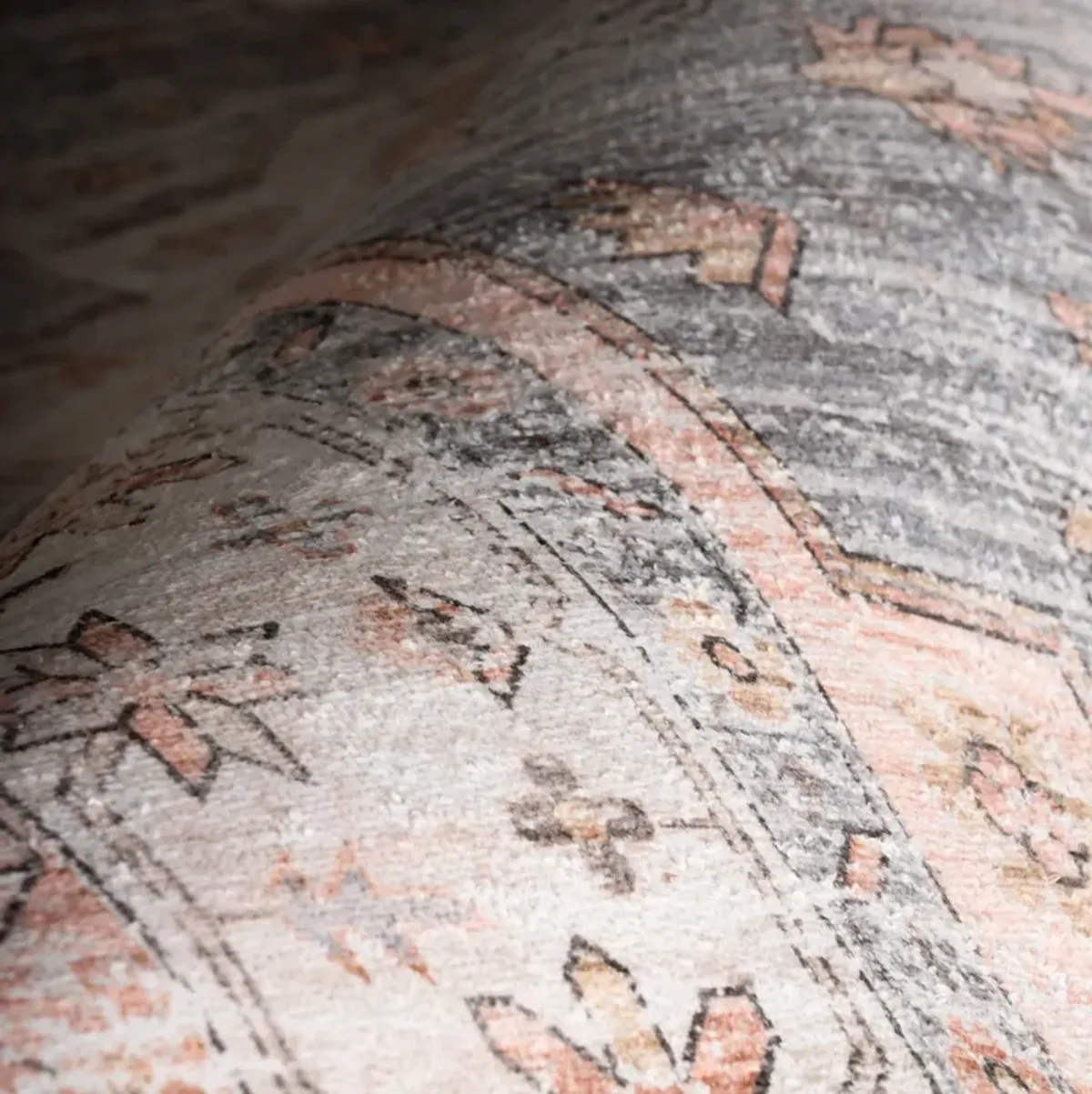 Francis Cartouche Medallion Spill Proof Washable Rug