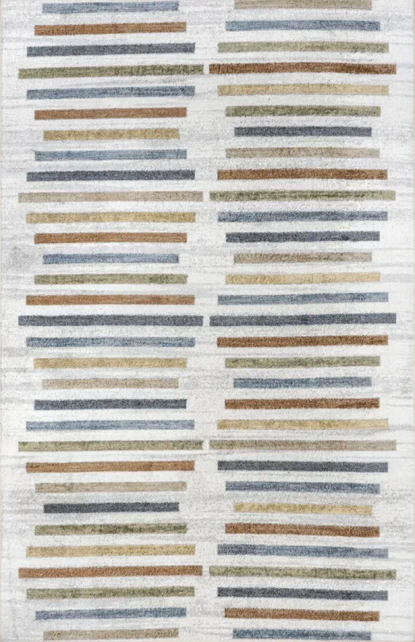 Marlowe Colorful Stripes Washable Rug