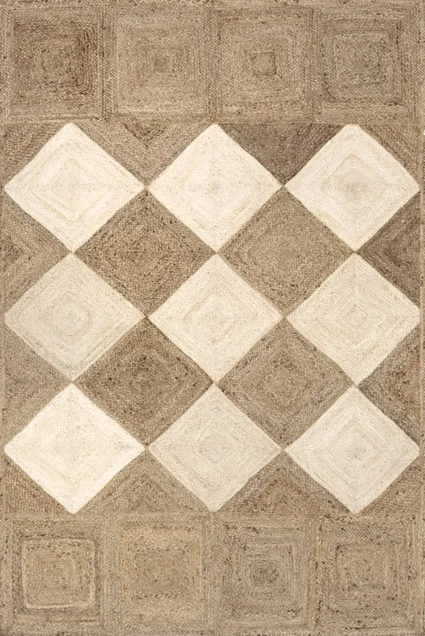 Ainslee Jute Bleached Trellis Rug