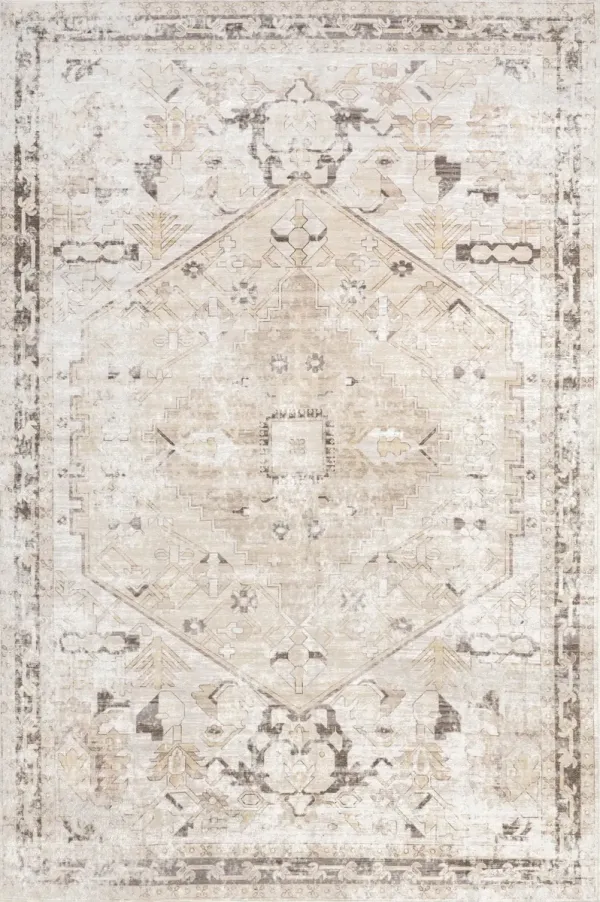Davie Medallion Washable Rug