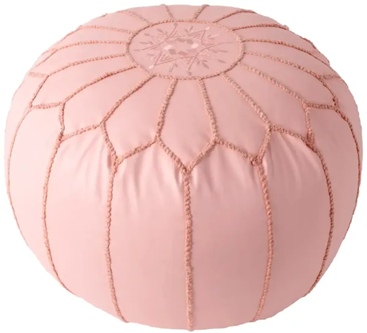 Faux Leather Pouf