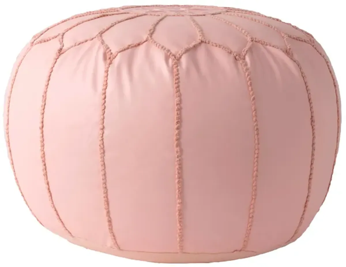 Faux Leather Pouf