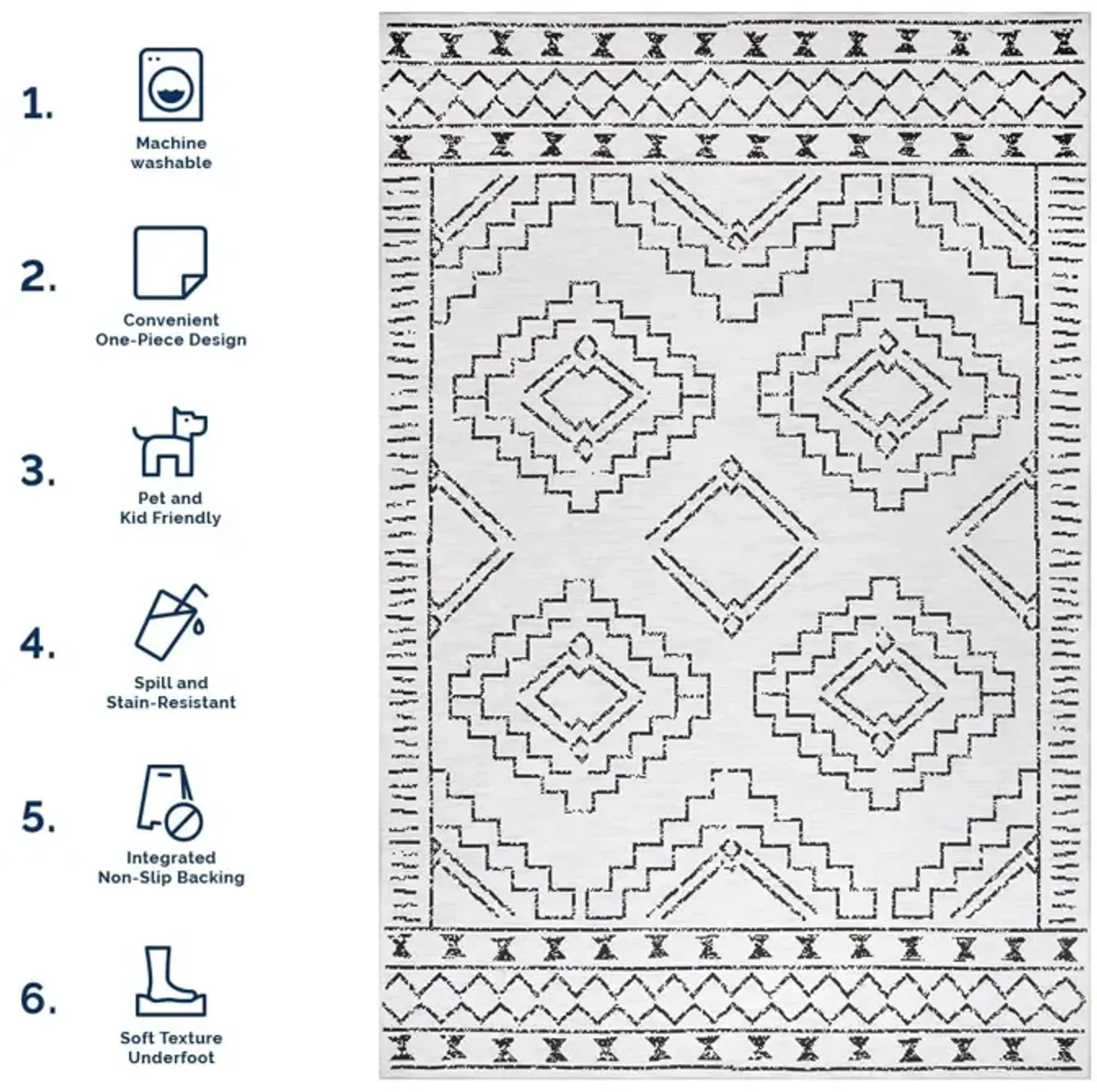 Moroccan Washable Rug