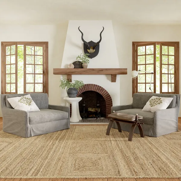 Natural Boxwood Jute Rug