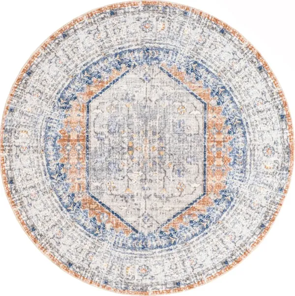 Vintage Medallion Washable Rug