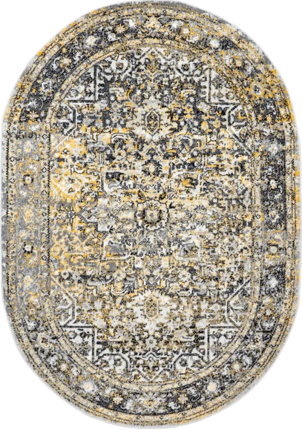 Faded Star Petal Emblem Rug