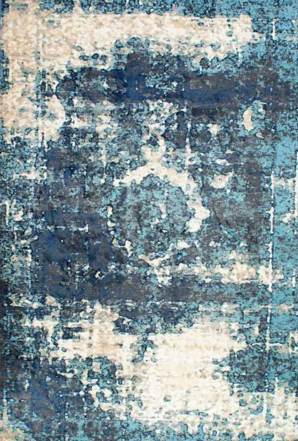 Distressed Foggy Medallion Rug