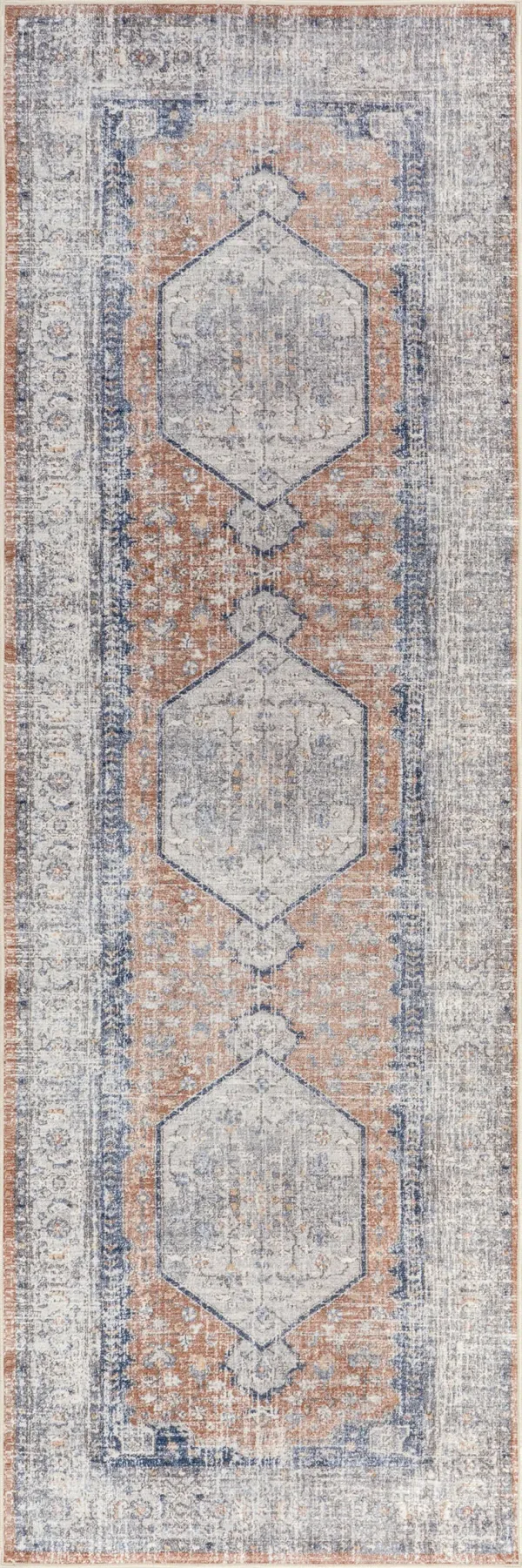 Vintage Medallion Spill Proof Washable Rug