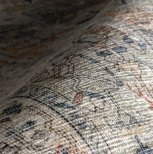 Atrium Medallion Spill Proof Washable Rug