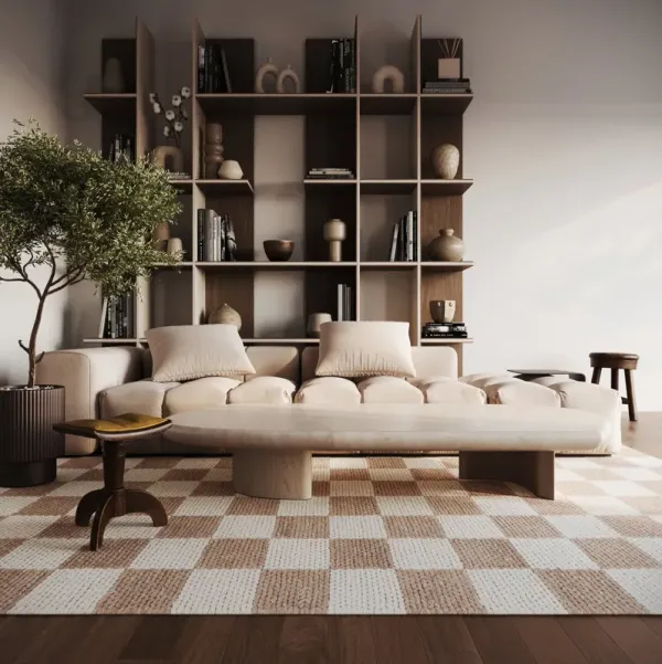 Hazina Modern Checkered Rug