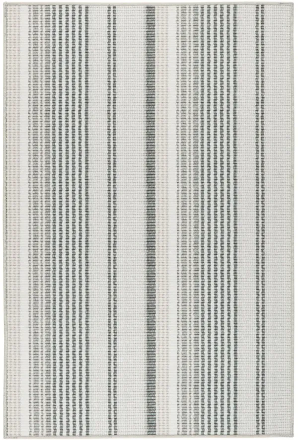 Gradation Ticking Machine Washable Rug