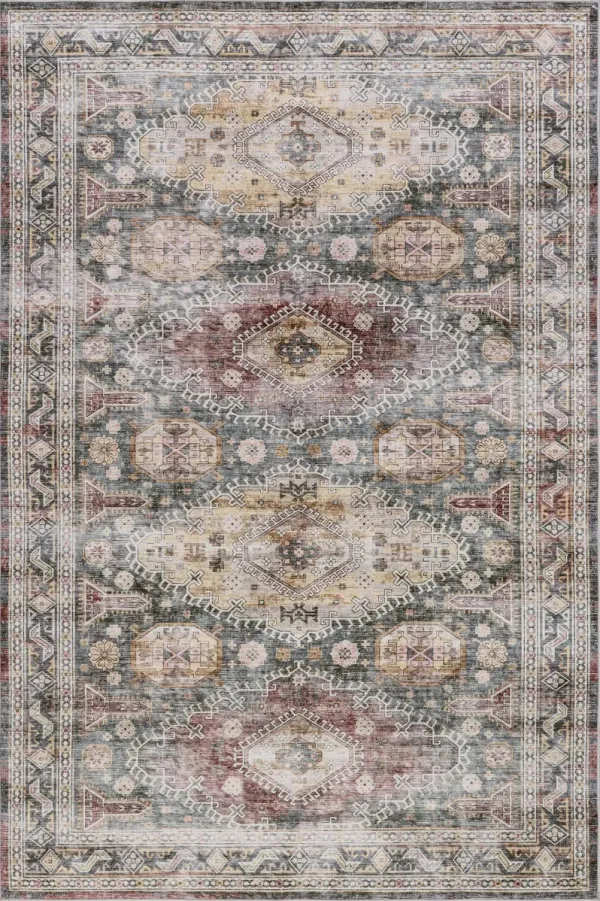 Terri Medallion Washable Rug