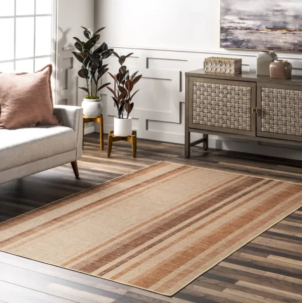 Sydnee Easy-Jute Striped Washable Rug