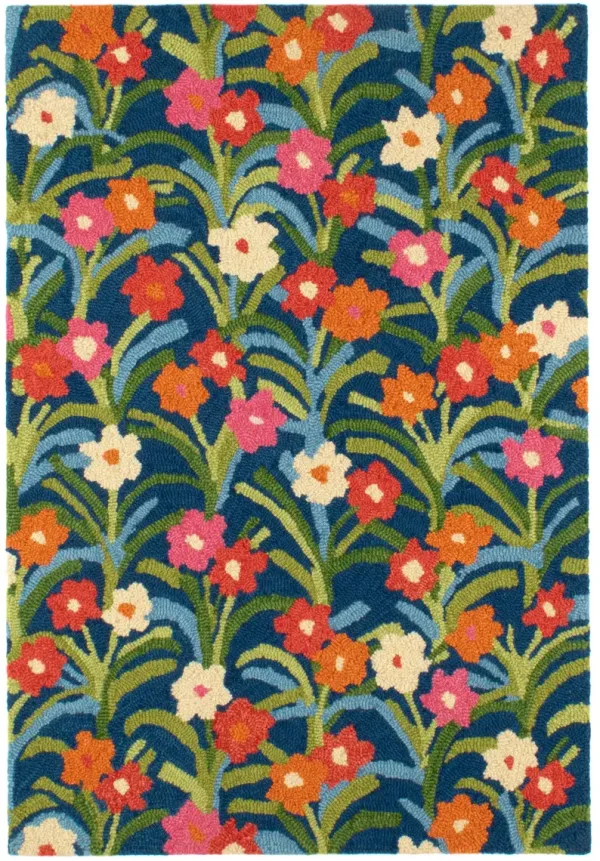 Playful Posies Hand Micro Hooked Wool Rug