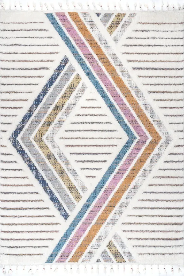 Celeste Rainbow Shag Rug