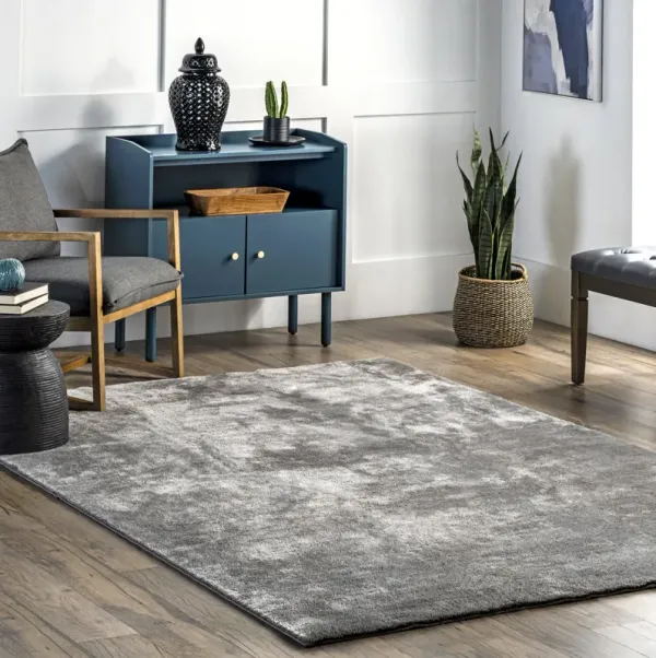 Washable Solid Shag Rug