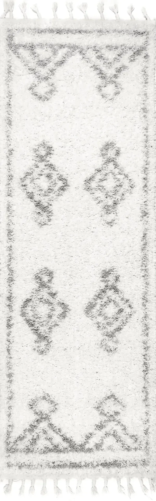 Moroccan Diamond Drop Tassel Rug