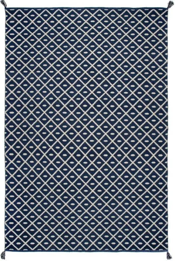 Flatwoven Pip Trellis with Tassels Rug