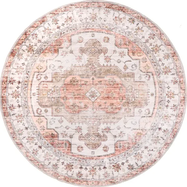 Francis Cartouche Medallion Washable Rug