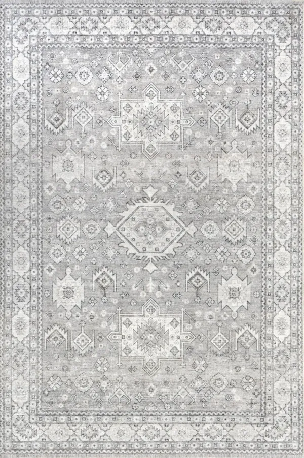 Kaski Medallion Washable Rug