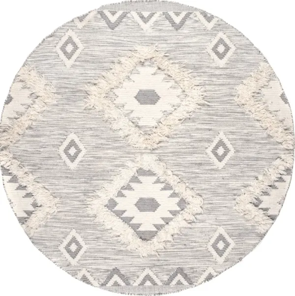 Shaggy Moroccan Lattice Fringe Rug