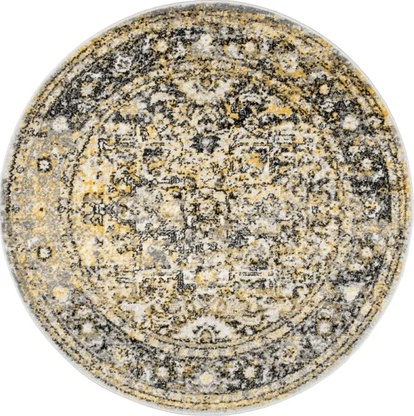 Faded Star Petal Emblem Rug