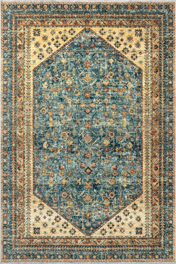 Sunsari Geometric Washable Rug