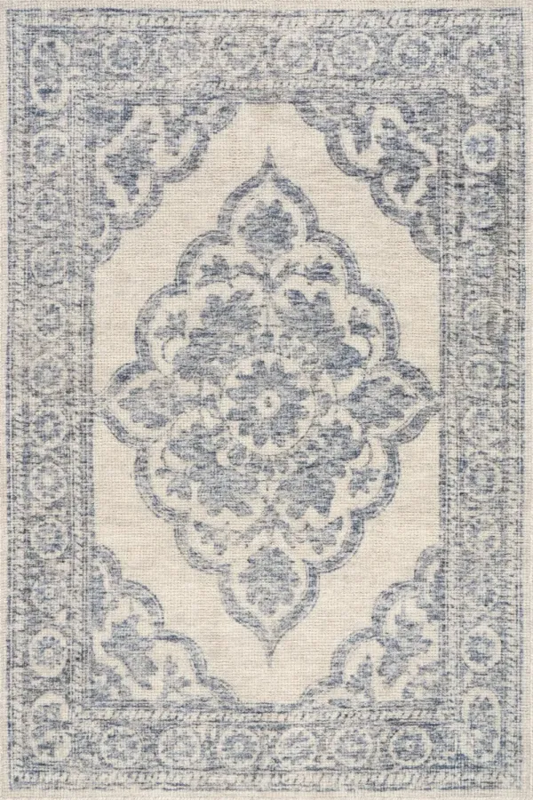 Istanbul Hand-Tufted Ornate Border Wool-Blend Rug