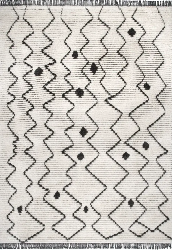 Rose Moroccan Tasseled Rug