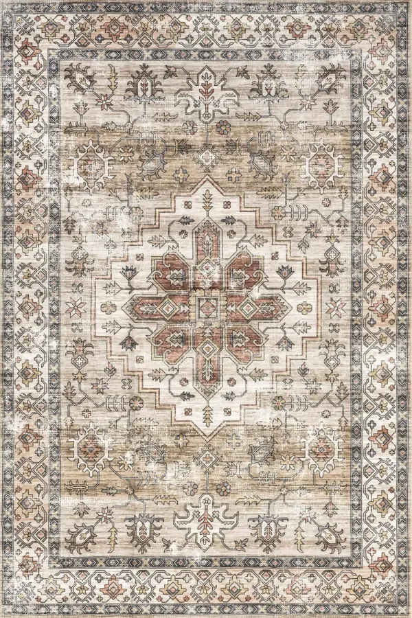 Mara Medallion Washable Rug