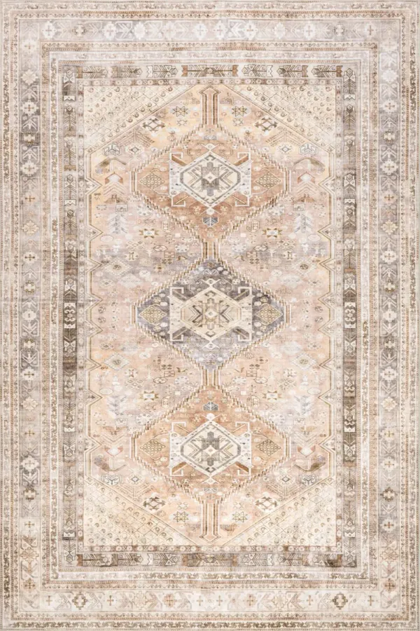 Neriah Medallion Washable Rug