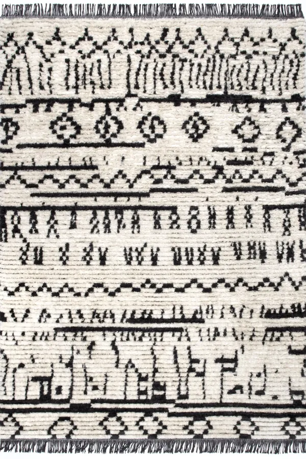 Tribal Mural Tasseled Rug