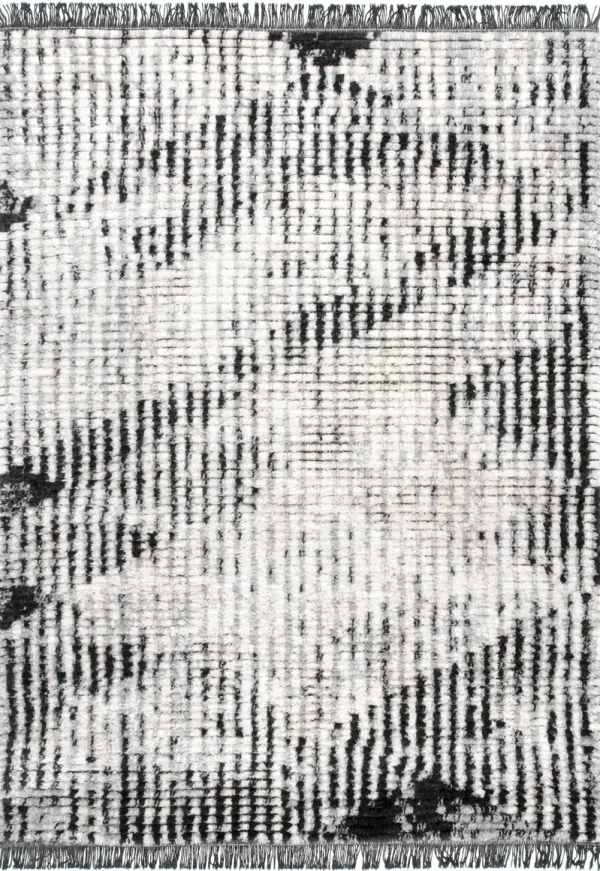 Faded Stripes Fringed Rug