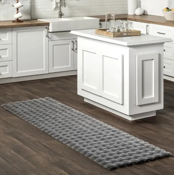 Ivana Checkered Plush Cloud Washable Rug