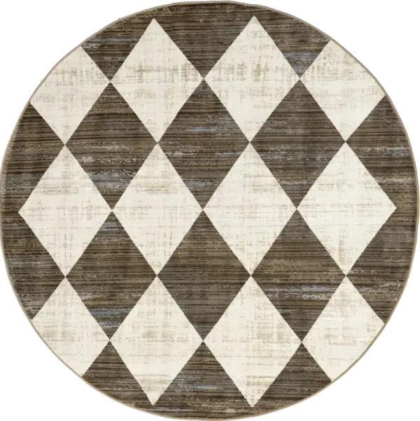 Vanni Checkered Fringed Rug