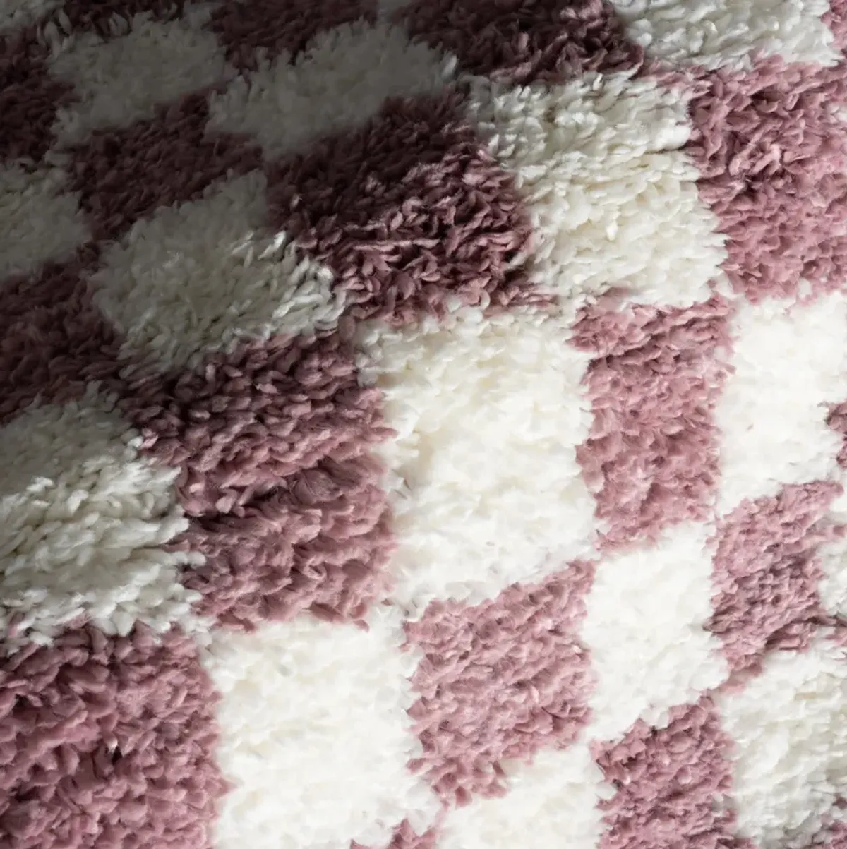 Bettie Retro Checkered Shag Rug