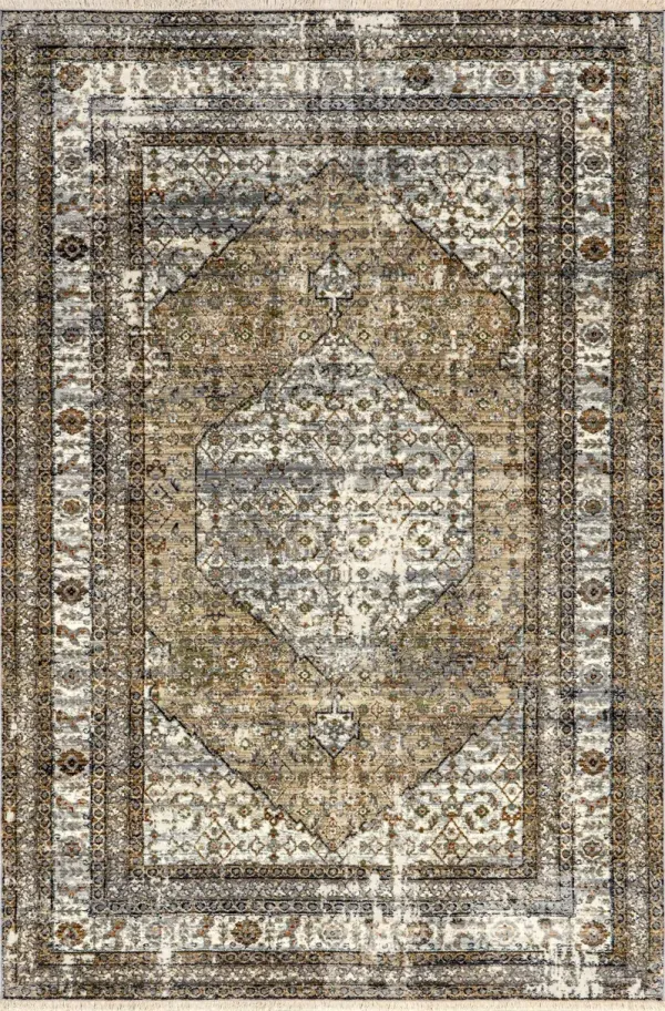 Vintage Medallion Fringe Rug
