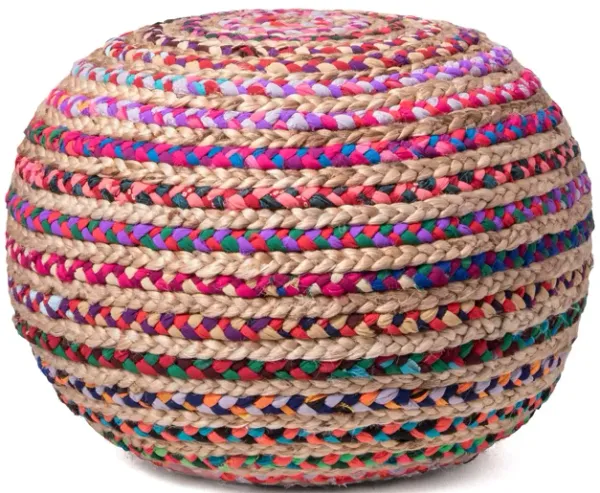 Knitted Round Pouf