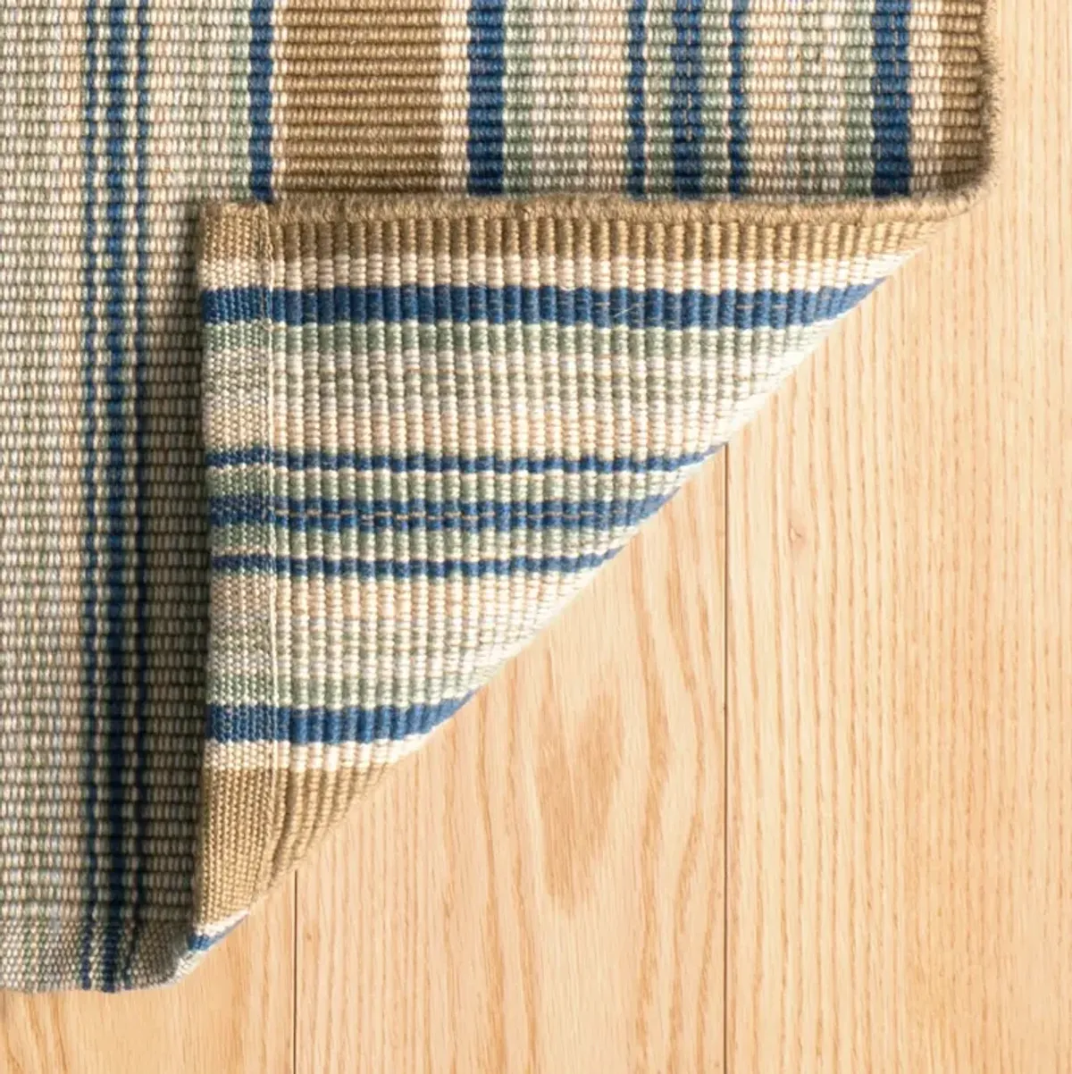 Heron Stripe Handwoven Cotton Rug