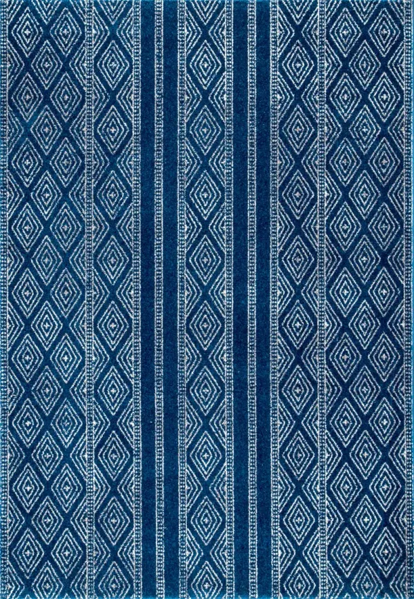 Banded Bird Eye Diamonds Rug