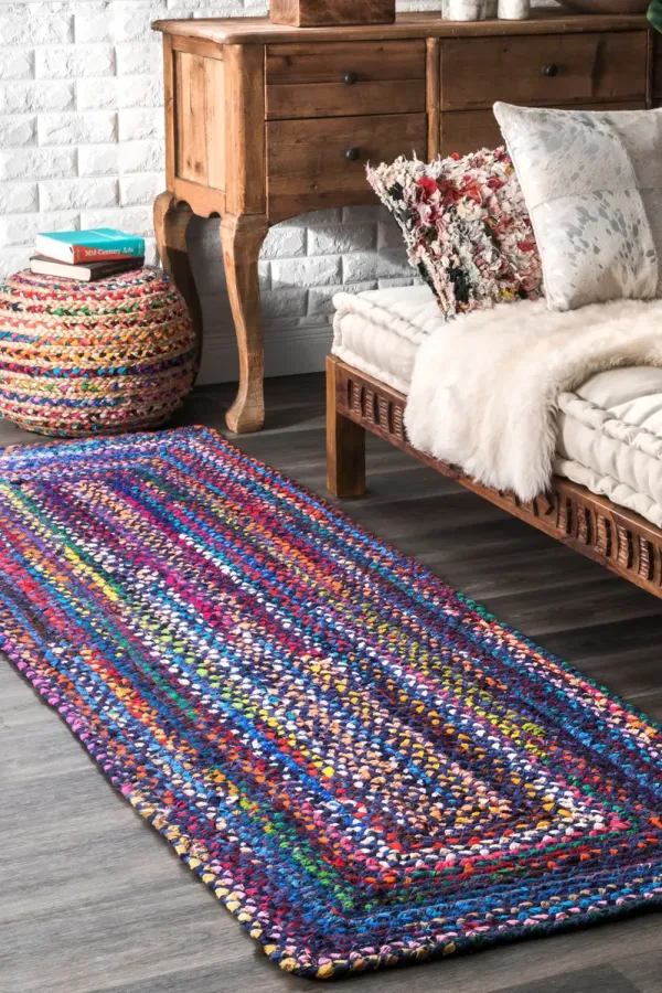 Bohemian Chindi Braided Rug