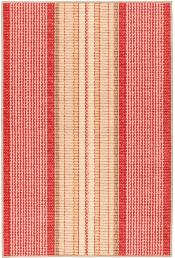 Framboise Ticking Machine Washable Rug