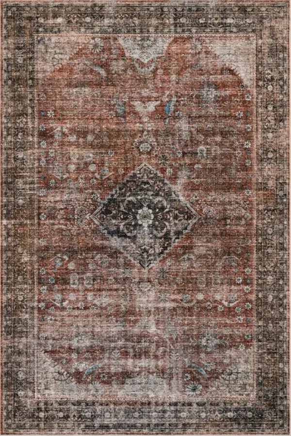Ottilie Medallion Traditional Washable Rug