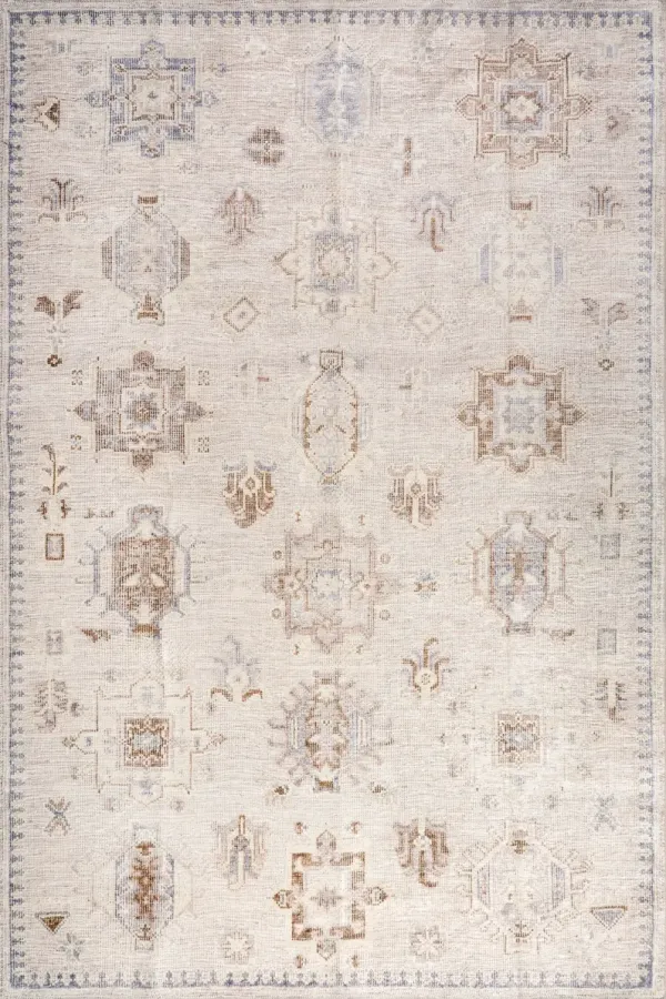 Brenda Hazy Heraldry Spill Proof Washable Rug