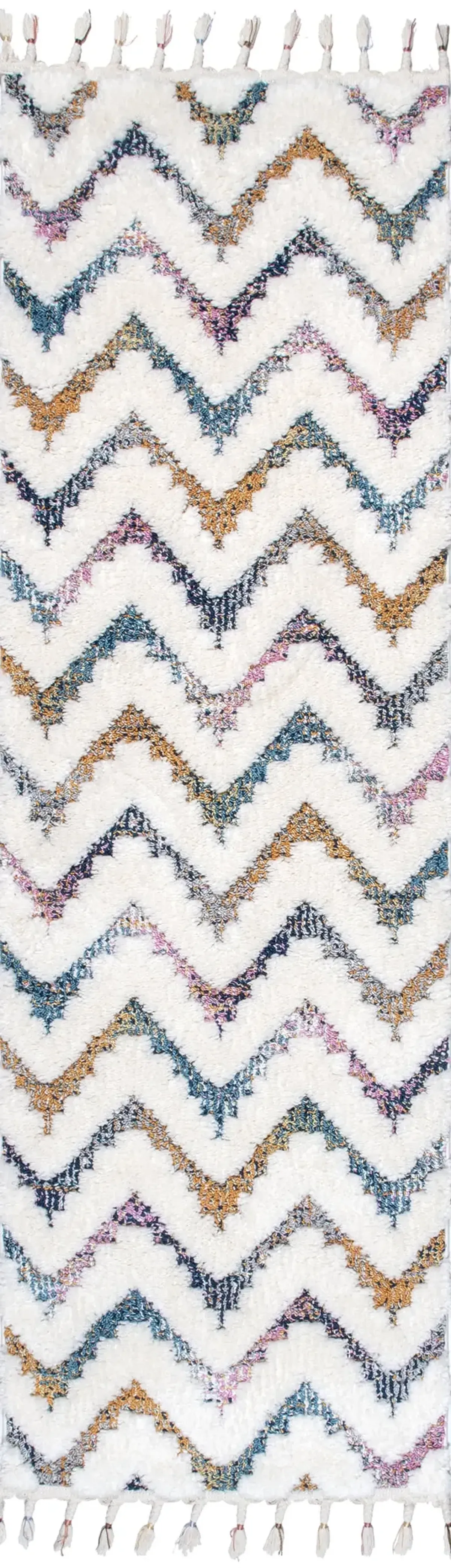 Carved Chevron Shag Rug