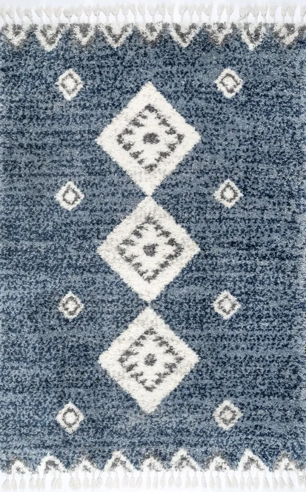Diamond Totem Shag With Tassels Rug